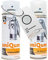 UniQum Autolack + Klarlack 2K Spraydose für AUDI GLETSCHERWEISS S9R Autolack Reparatur 2 x 400 ml