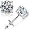 KRFY Moissanite Boucles D'oreilles 1/1.6/2 Carat 5mm Brillant Rond Coupe D Couleur VVS1 Clarity Créé Diamant Boucles D'oreilles en Argent Sterling Plaqué Or Blanc 18K pour Femme