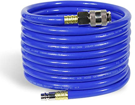 CCLIFE 1/4 Tubo aria compressa 5m tubo compressore 20bar attacco rapido diametro interno 6mm tubo compressore aria