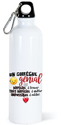 Botella de agua de aluminio reutilizable de 750 ml con mosquetón. Idea de regalo original de humor para hombre, mujer, retiro, mutación, tarro, viaje, oficina, cumpleaños, Navidad