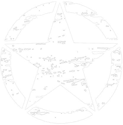 Stelle Adesivi Militari Autoadesivi Grafica Stella Vinile Adesivi Moto Auto Styling per il bagagliaio della Porta Laterale del Corpo del Veicolo Tutto Terreno SUV