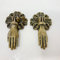 Lot de 2 poignées de tiroir en fer style victorien - Style français chic - Poignée de porte d'armoire - Laiton antique