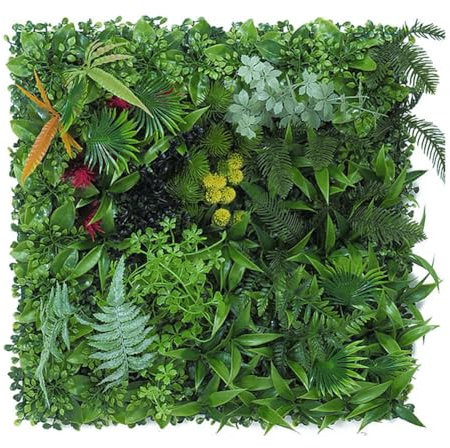 Hasaller verde artificiale quadrato tappetino decorazione parete casa pianta finta plastica prato paesaggio festa matrimonio foto puntello 50 x 50 cm (4)