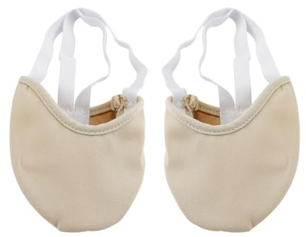 LNQ LUNIQI Damen Drehsocken Turnen Halbe Socken Kinder Rutschfeste Yoga Socken Tanzsocken Zehen Schützen für Tanz Gymnastik, Hautfarbe