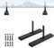 Varghesyla Metal TV Legs for Sony Bravia TV, Compatible with 65 & 75 Sony TVs, Floor Mount, Fixed, 40mm Hole Spacing, Black