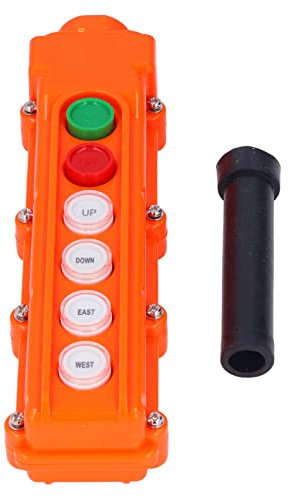 ANKROYU COB 62A 6-Wege-Kransteuerung, Hebekran-Drucktastenschalter, hängende Steuerstation Hebesteuerschalter für die Hebekransteuerung