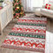 LuxFocus Weihnachtsteppich Roter Teppich, Moderner Weihnachtsteppich für die Küche Waschbar rutschfest Dünn Kunstwebteppich Dekorativer Teppich, Weihnachtsdeko-Teppich für, Schlafzimmer, Wohnzimmer