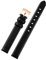 DKWOIS Weiches Rindsleder-Uhrenarmband, kompatibel mit Swarovski-Uhren for Damen, 5158517/5158544/5158972, 12 mm, 14 mm, Damen-Armband mit Pin, Rosa/Grau/Schwarz, Zubehör(Black rose gold,12mm)
