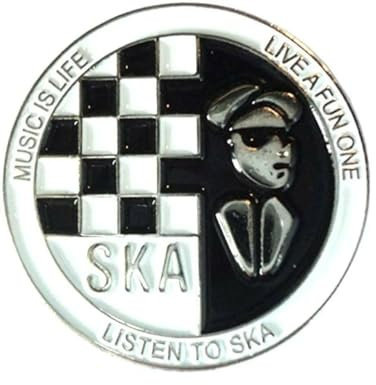 GBJUK Emaille-Anstecknadel ''Ska Music is Life Listen to Ska Scooter'', Einheitsgröße, Metall