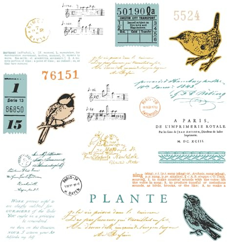 Sizzix 49 and Market Briefmarken, A5, transparent, mit Rahmen