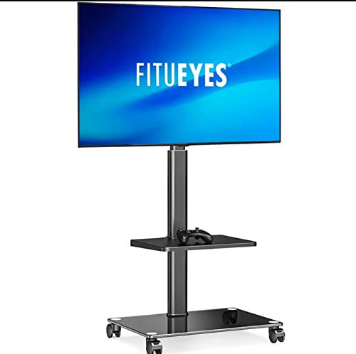 FLNOZAMZ pour Meuble TV Amovible de 32 à 55 Pouces, Meuble TV pivotant au Sol, Meuble TV d'angle Universel avec Rangement, Parfait pour Un Support de Divertissement réglable (B)