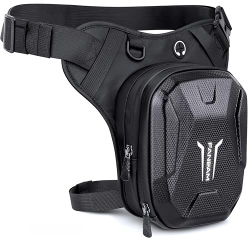 Faneam Beintasche Motorrad Herren Damen Beintasche Sport Multifunktionale Hüfttasche Gürteltasche Wasserdicht Oberschenkeltasche für Motorrad Wandern Angeln Reiten, Verstellbarer Beinriemen