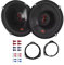 JBL Stage3 627F Lautsprecher mit Einbauset passend für Opel Vivaro ab 2001 Türen vorne 450W 165mm 2 Wege Koax
