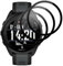 Beukei Protector de Pantalla Compatible con Garmin Forerunner 165, 3 Piezas Protector Pantalla Completo, [Cristal Dureza 9H] [Anti-Rayaduras] Cristak Templado