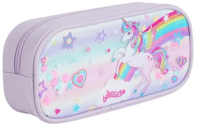 Uixxducc Federmäppchen Mädchen Mäppchen Einhorn Pencil Case Mit Grossem Fassungsvermögen - Schreibwarenbeutel Mit Reißverschluss Für Office Studentin Geschenk (Lila)