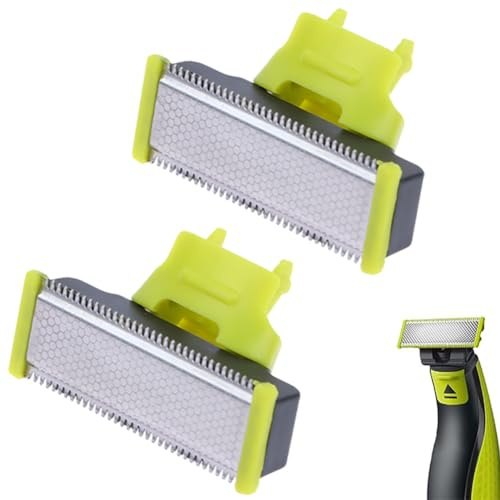2 Stuck Ersatzklinge Kompatibel, Rasierklingen Wasserfest One Blade Ersatzklinge Ersatzköpfe, One Blade Aufsätze Kompatible Klingen Monolithisch Ersatzwerkzeug für Barttrimmer Herren