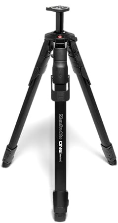 Manfrotto ONE Photo, Treppiede Professionale in Alluminio, Portata 12kg, Colonna Orizzontale 90°, Gambe XTEND a Apertura Rapida, Piedi Modulari (Gomma/Spikes), per Fotocamere DSLR e Mirrorless