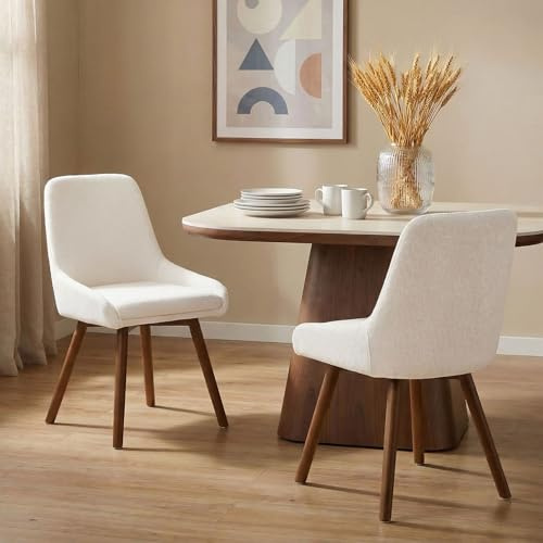 IDIMEX Esszimmerstühle Pippa 2er Set, Cremeweiß - Moderne Polsterstühle für Esszimmer und Küche, Bequeme Sitz- und Rückenpolsterung, Stühle mit stabilen Buchenholzbeinen [max. Belastbarkeit 120 kg]