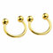 PiercingJ 1.2mm Edelstahl Ohrring Lippen Nase Brust Helix Tragus Ohr Piercing Septum Ring Hufeisen Circular Barbell Ohrpiering Gold