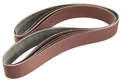 sourcing map Banda Lijadora 2 Pulgadas X 72 Pulgadas De Cinta 800 Granos Juntura De Óxido De Aluminio 6Pcs