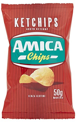 6x Amica Chips Ketchips Ketchup Patatine Kartoffelchips gesalzen 50g Kartoffel