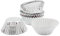 Cake Factory Mini Silver Cupcake Cases foil 50 pc Size for Kitchen Baking Wedding Birthday Party Decoration Muffin Dessert (Silver)