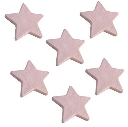 6 Un. TIRADOR Pomo Mueble Infantil ESTRELLA plástico rosa para habitación BEBÉ 70x67X20mm