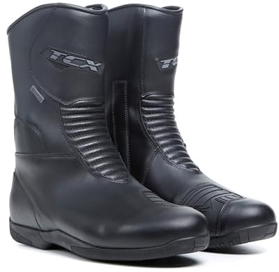 TCX X-five 4 Gtx Stivale da Moto Uomo, Stivale da Touring con Tecnologia Gore-Tex Performance Comfort Footwear, Tomaia in Pelle, Chiusura Laterale con Zip e Pannello ElasticoUomo
