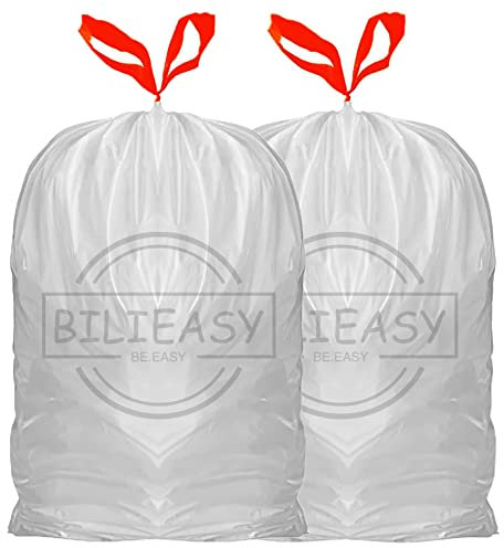 Bilieasy 100 counts 20L-30L Trash Bags, Garbage Bags, Bin Liners, Bin Bags (20-30L 100 counts)