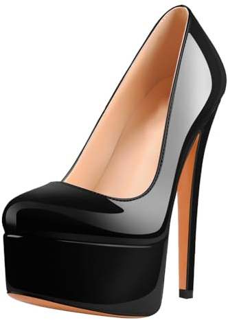 MissHeel Plateau Pumps High Heels Klassische Absatzschuhe Slip On High Heels