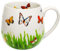alles-meine.de GmbH 1 Stück Henkeltasse/Kaffeetasse - Schmetterlinge - groß - 420 ml - Porzellan/Keramik - Teetasse - Trinktasse mit Henkel - Mikrowellengeeignet - Schmette..