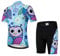 Radtrikot Shorts Set gepolstert Kinder Fahrrad Top Anzug Kinder Fahrrad MTB Shirt Boy Girl Mountain Road Kleidung Short Racing Reitstrumpfhose Blau L