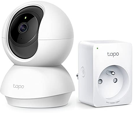 TP-Link Caméra Surveillance WiFi+Prise Connectée WiFi Tapo P100(FR)