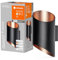LEDVANCE ORBIS CYLINDRO SMART+ Wi-Fi Leuchte, dimmbare LED Innenwandleuchte, 12W, Farbtemperatur 3000-6500K, 600 Lumen, weiß/gold, Zylinder mit asymmetrischen Anschnitten, 20x12cm