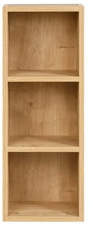 furni24 Bücherregal mit 3 Fächern, Holzregal, Würfelregal, Aufbewahrungsregal, Saphir Eiche, 30x24x80h
