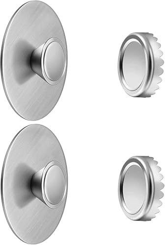 VeoryFly 2Pcs Magnetic Soap Savers for Bar Soap, Stainless Steel Soap Holder for Shower Wall and Kitchen/Bathroom, Easy Clean, Self-Draining (Silver)