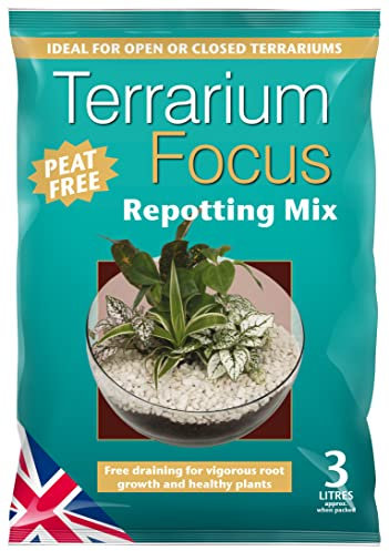 Growth Technology Ltd MDTF3 Peat-Free Terrarium Focus Repotting Mix 3L Bag, brown