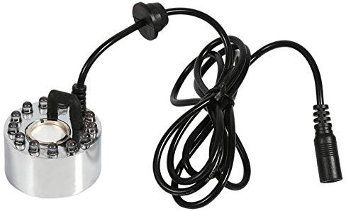 Atyhao Aluminium Nebelmaschine Wasserfontäne Teich Nebelmaschine Luftbefeuchter Zerstäuber Mini Nebelmaschine mit 12 Farbwechsel LED-Leuchten(#1)