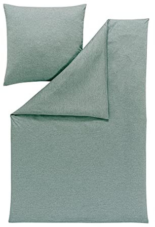 Estella Mako Interlock Jersey Bettwäsche Uni Takoma mint, Kissenbezug einzeln 40x80 cm