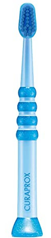 Curaprox Babyzahnbürste – Für Säuglinge Und Kleinkinder | Ultraweiche Borsten Für Sanfte Reinigung | Blau-blau | Einzelpackung