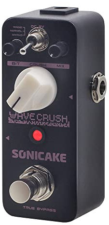 SONICAKE Bitcrusher Guitar Pedal Bitcrush Digital Bitcrusher Sampling Rate Sample Reducer Guitar Effects Pedal Synth Synthesizer LoFi Wave Crush