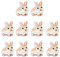 10Pcs Embroidered Iron on Patches, Cute Bunny Decorative Patches Sewing Applique for Kids Adult Jeans Repair DIY Decoration