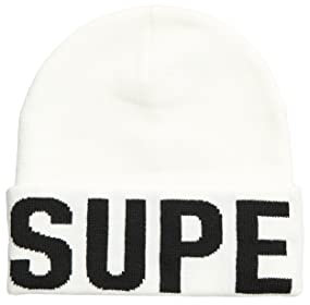 Superdry Damen Code MTN Knitted HAT Baskenmütze, Óptica/Schwarz,