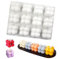 12 In 1 Silikonform Kerze, 3D Bubble Kerzenform, Mini Bubble Cube Ball Harz Kerze Silikon Form Seife Form, DIY Schokolade Candle Resin Soap Silicone Mold