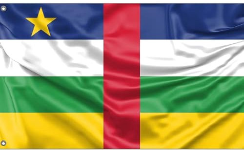 Bandera de la República Centroafricana | Diseño único | Hecho en la UE (90 x 150 cm)