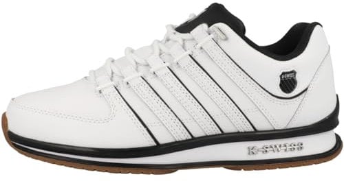 K-Swiss Herren Rinzler Sneaker, White/Black/Gum, 41 EU
