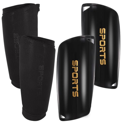 Fuyamp Football Shin Pads incl. Sleeves with Optimized Insert Pocket,Kids Adults Football Shin Guards Set Soccer Protective Shin Pads Equipment for Kids Teens Adults boys girls(M)
