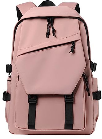 SellerFun Junior Middle School Backpack High School College Laptop Backpack fit for Men Women Girls Boys School Travel Business(Pink,24 Liters)
