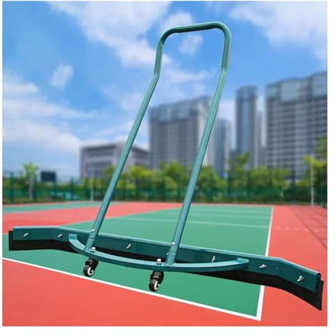 Tennisplatz Bodenabstreifer Besen-Gummiwalzen-Wasserschieber Im Freien, Gericht/ Parkplätze/ Terrasse/ Hof Tragbarer Rollender Wasserentferner, Für Fliesen-/Holz-/Betonböden, Schwerlast Aluminiumlegie