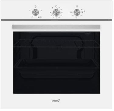 Cata Four statique SES 6204 WH avec 4 fonctions Programmateur de cuisson mécanique avec capacité 66 L Largeur 60 cm Blanc